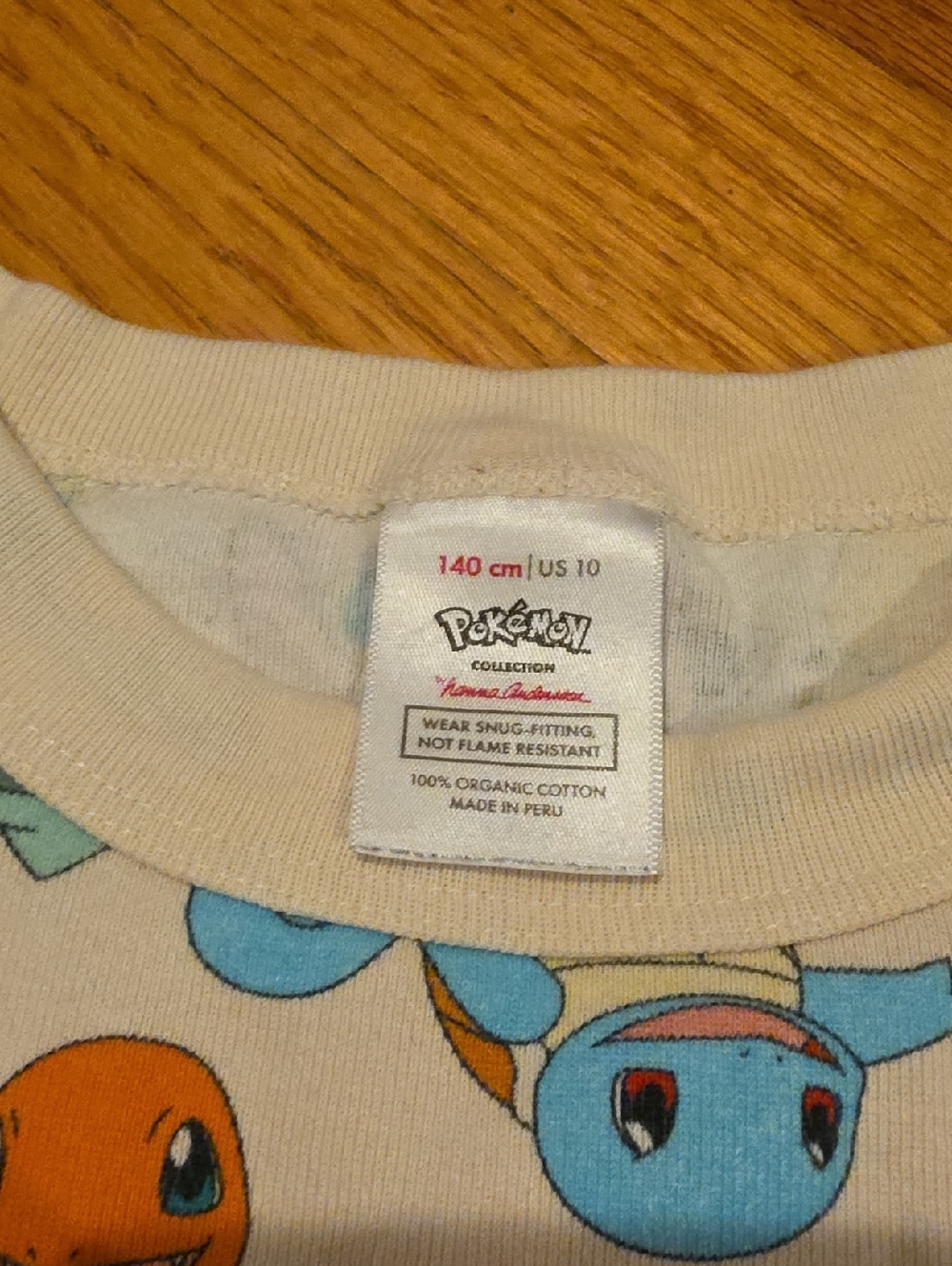 Hanna Andersson Beige Pokeman Short John Pajama Set Size 140 - Picture 9 of 13